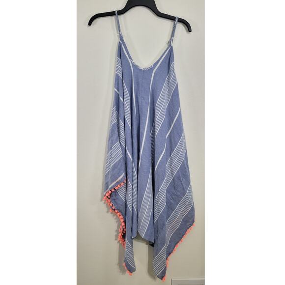 GOA Beachwear By Japna Womens Medium Boho Hippie Beachy Pom Pom Hem Dress - Picture 2 of 7